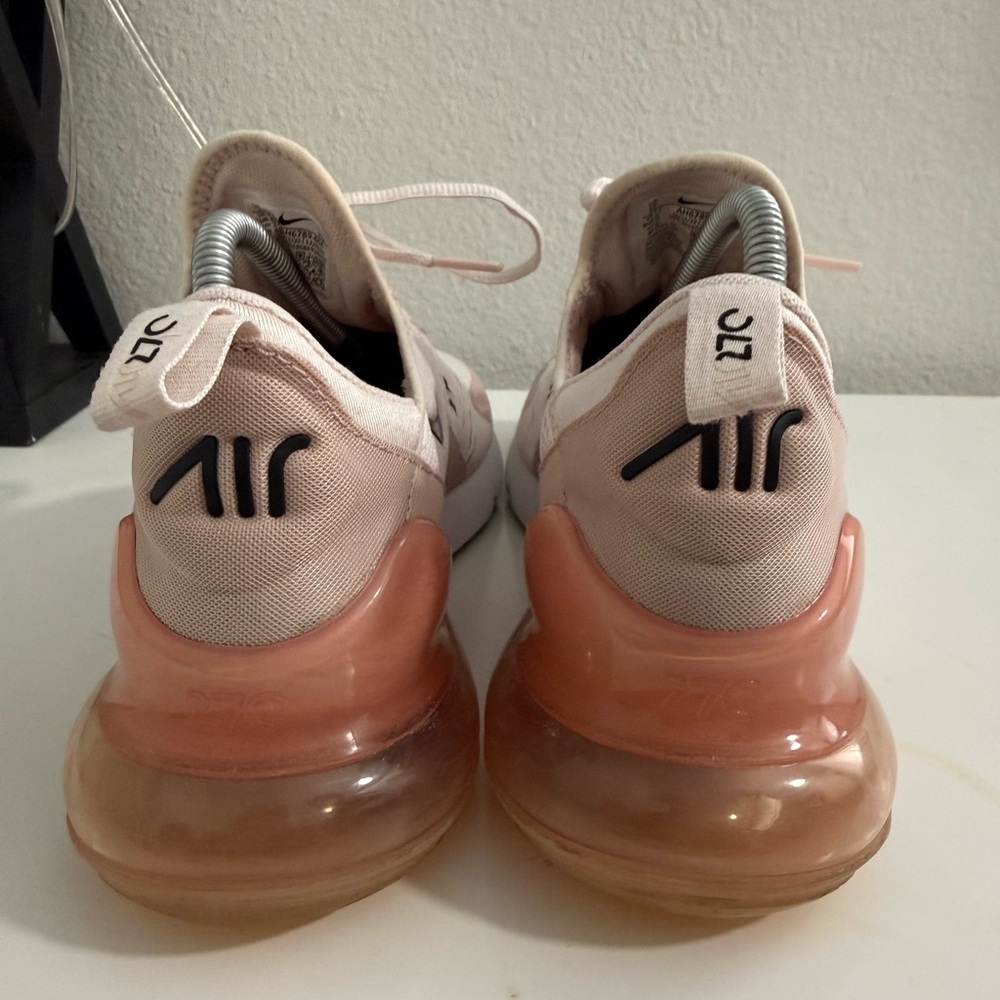 Nike  Air Max 27 Women's Athletic Shoes in Pink and White - Picture 3 of 8